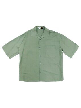 Loewe Ten Set Top and Bottom Set Shirt Pants 37 S Khaki Green Rayon Linen